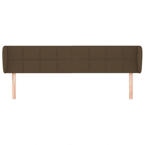 Sengegavl med kanter 163 x 23 x 78/88 cm - mørkebrun