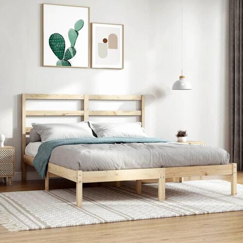 Sengeramme uden madras 140x200 cm massivt fyrretræ