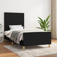 Sengeramme uden madras 90x200 cm stof sort