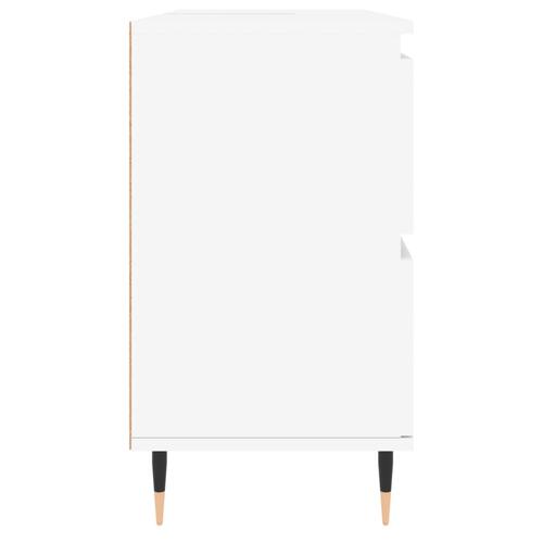 Badeværelsesskab 80x33x60 cm konstrueret træ hvid