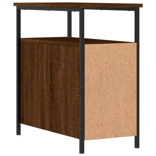 Sengebord 30x60x60 cm konstrueret træ brun egetræsfarve