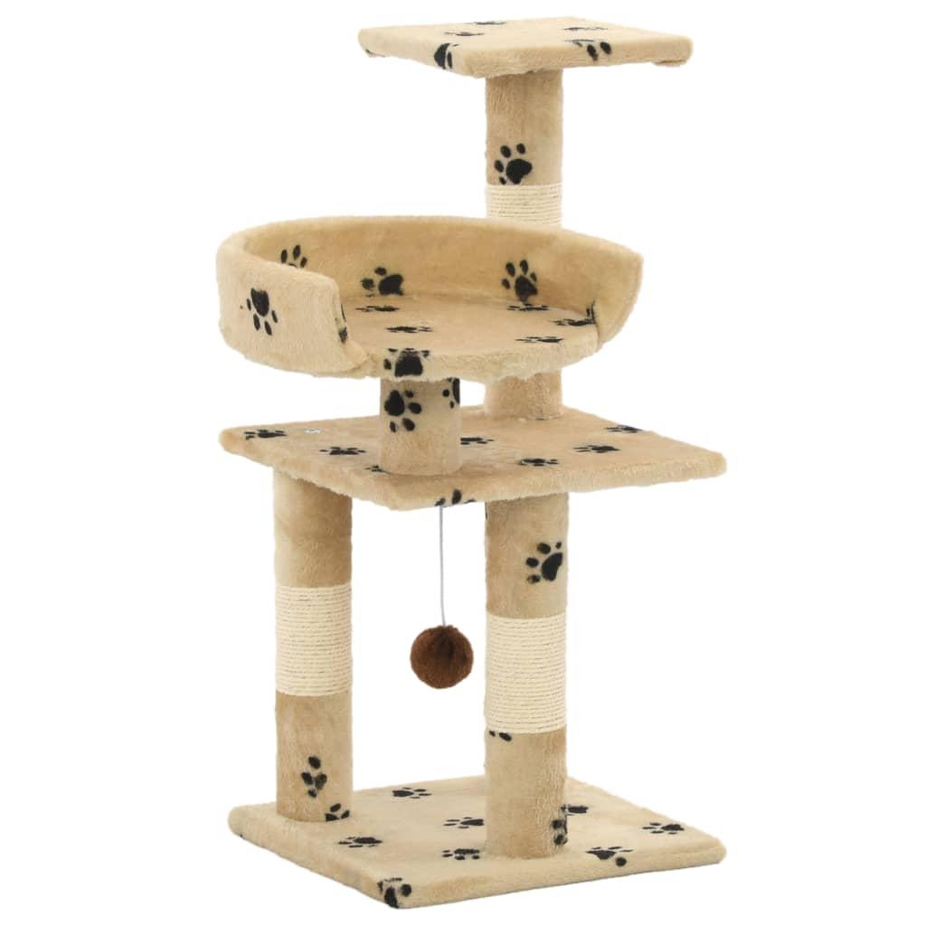 Kradsetræ til katte med sisal 65 cm poteprint beige