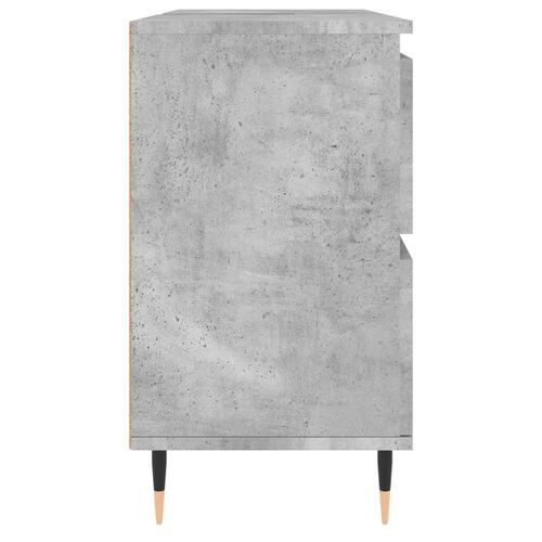 Badeværelsesskab 80x33x60 cm konstrueret træ betongrå