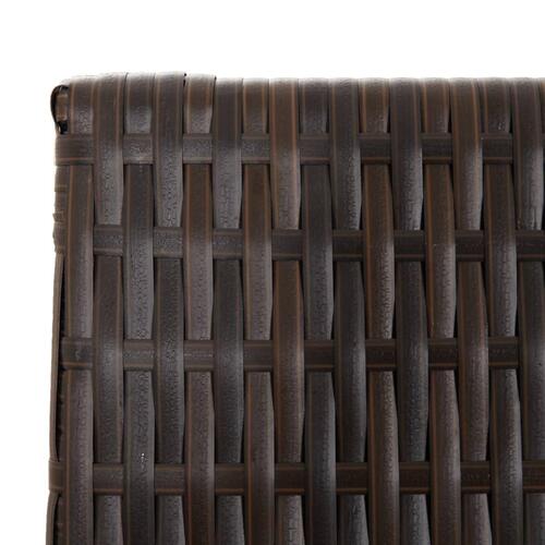Rumdeler 3 paneler polyrattan brun