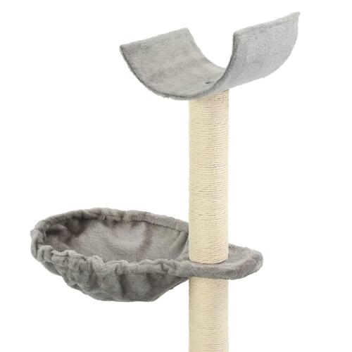 Kradsetræ til katte med sisal-kradsestolper 105 cm grå