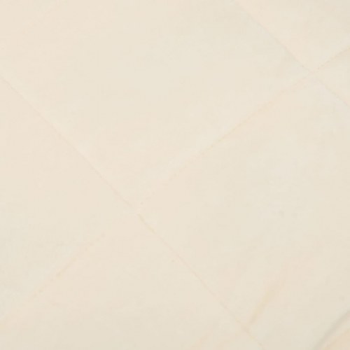 Tyngdetæppe 220x230 cm 15 kg stof lys cremefarve
