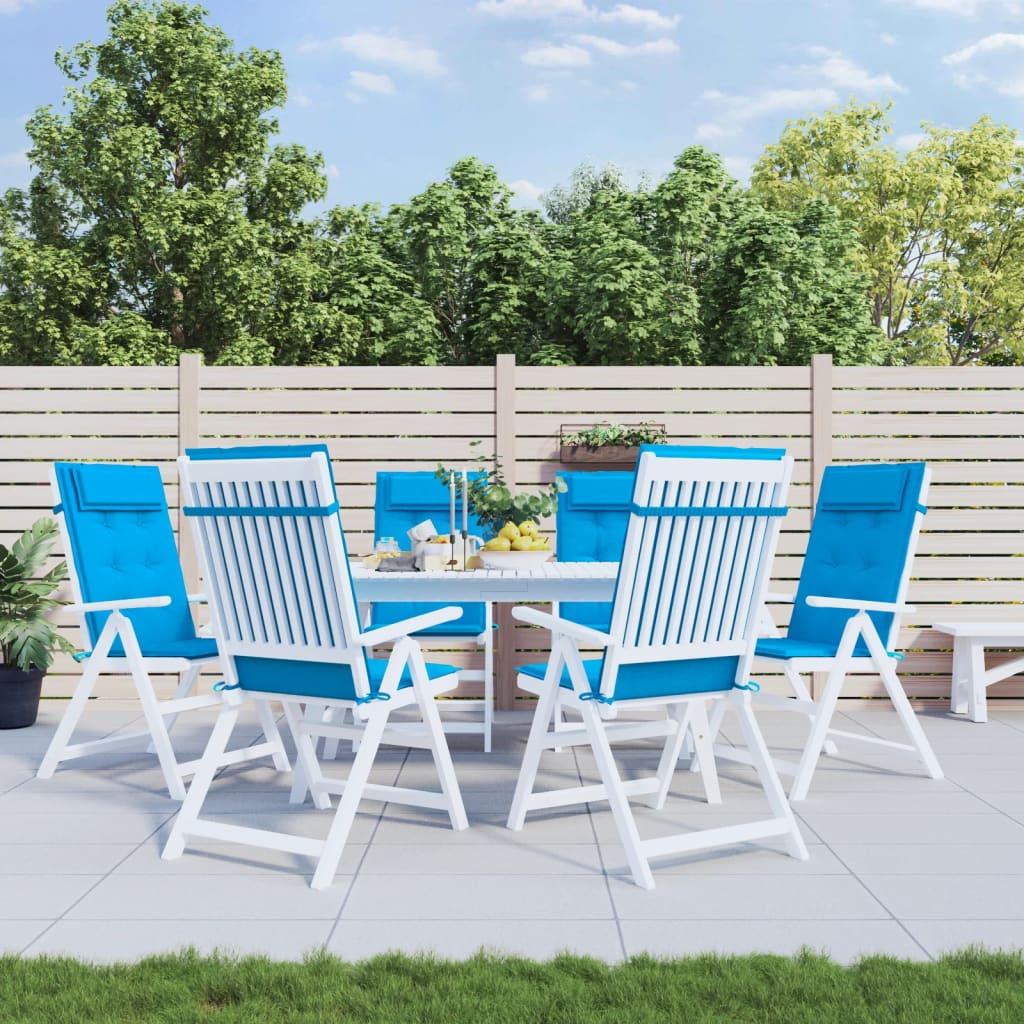 Stolehynder M. Høj Ryg Oxfordstof Striber - 6 / Lyseblå