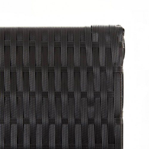 Rumdeler med 5 paneler i polyrattan - sort