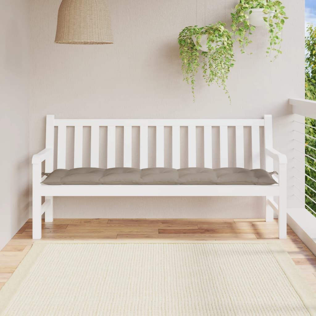 Hynde til havebænk 180x50x7 cm oxfordstof gråbrun