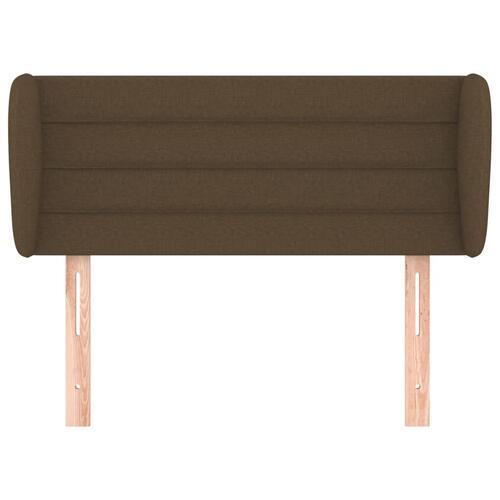 Sengegavl med kanter 93x23x78/88 cm stof mørkebrun