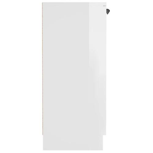Skænk 60x30x70 cm konstrueret træ hvid højglans