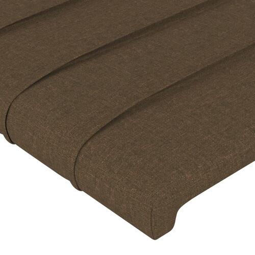 Sengegavl med kanter 93x23x78/88 cm stof mørkebrun