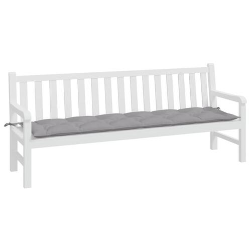 Hynde til havebænk 200x50x7 cm stof grå