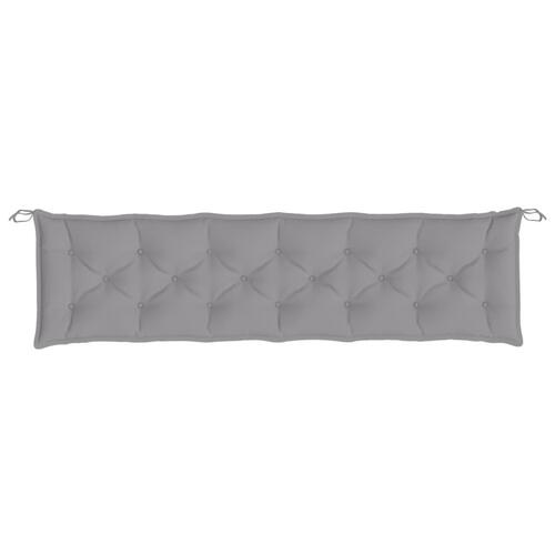 Hynde til havebænk 200x50x7 cm stof grå