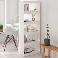 Bogreol/rumdeler 60x30x167,5 cm massivt fyrretræ hvid