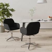 Drejelige spisebordsstole 2 stk. stof sort