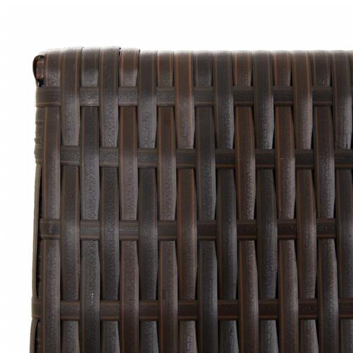 Rumdeler 3 paneler polyrattan brun