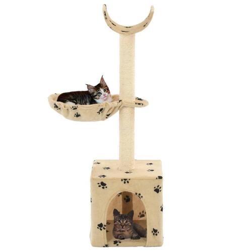Kradsetræ til katte med sisal-kradsestolper 105 cm poteprint beige