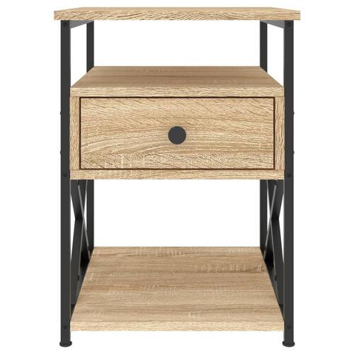 Sengebord 40x42x55 cm konstrueret træ sonoma-eg