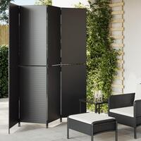 Rumdeler 4 paneler polyrattan sort