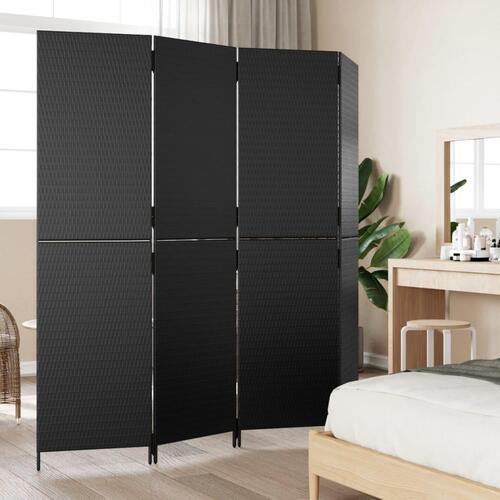 Rumdeler 4 paneler polyrattan sort