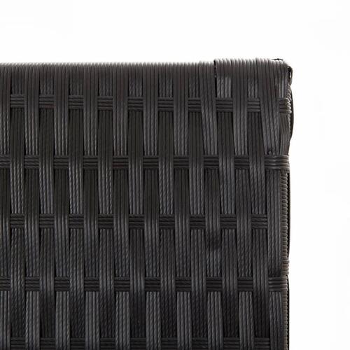 Rumdeler 4 paneler polyrattan sort