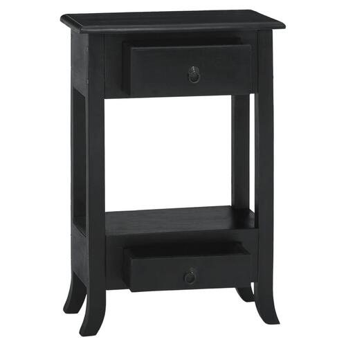 Konsolbord med skuffer 50x30x75 cm massivt mahognitræ sort