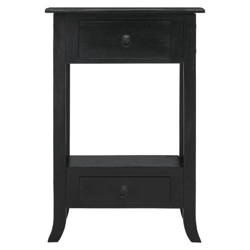 Konsolbord med skuffer 50x30x75 cm massivt mahognitræ sort
