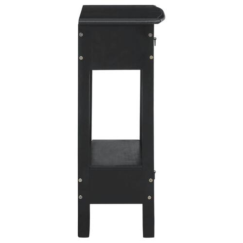 Konsolbord med skuffer 50x30x75 cm massivt mahognitræ sort
