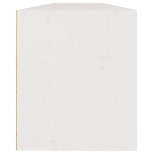 Vægskabe 2 stk. 100x30x35 cm massivt fyrretræ hvid
