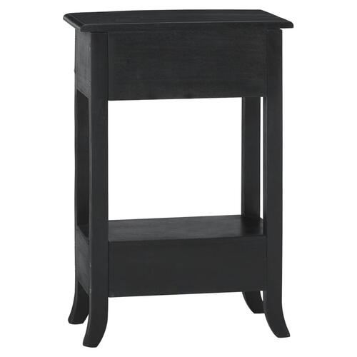 Konsolbord med skuffer 50x30x75 cm massivt mahognitræ sort