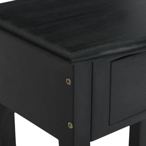 Konsolbord med skuffer 50x30x75 cm massivt mahognitræ sort