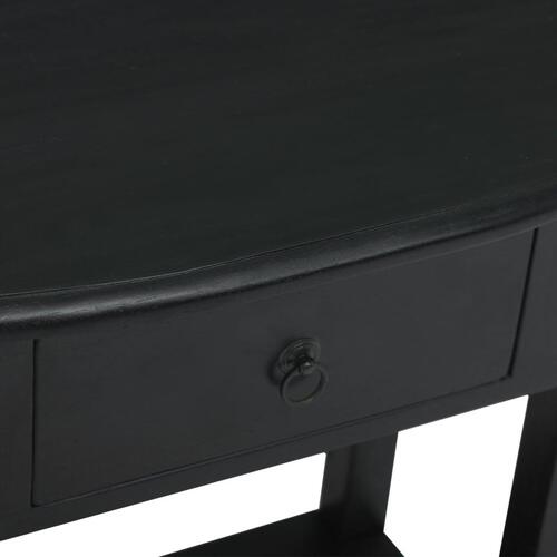 Konsolbord med skuffer 50x30x75 cm massivt mahognitræ sort