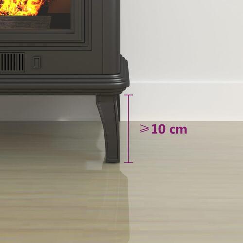 Glasplade til pejs 120x50 cm rektangulær