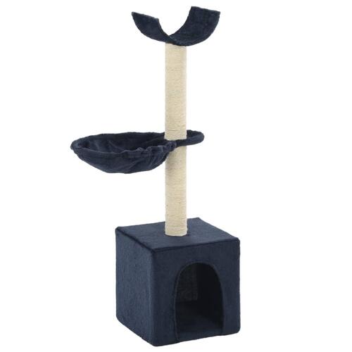 Kradsetræ til katte med sisal-kradsestolper 105 cm blå