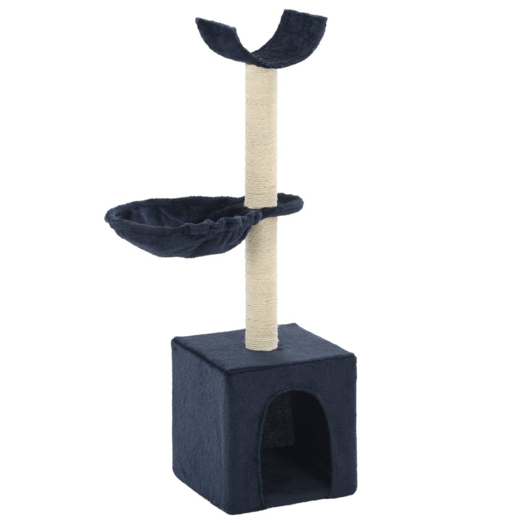 Kradsetræ til katte med sisal-kradsestolper 105 cm blå