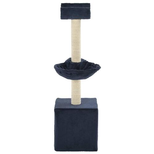 Kradsetræ til katte med sisal-kradsestolper 105 cm blå