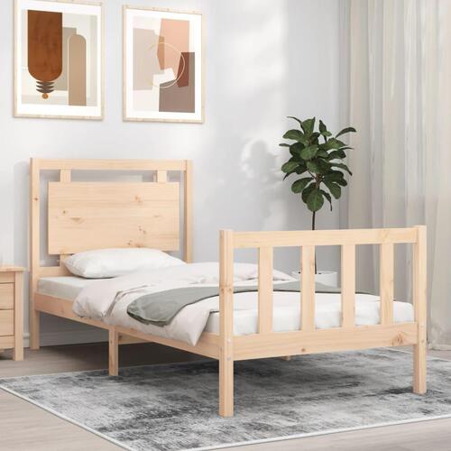 Sengeramme uden madras 90x190 cm massivt fyrretræ