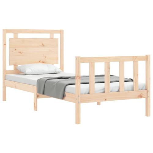 Sengeramme uden madras 90x190 cm massivt fyrretræ