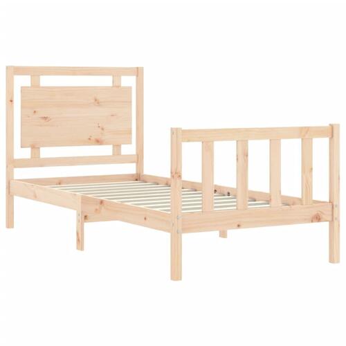 Sengeramme uden madras 90x190 cm massivt fyrretræ
