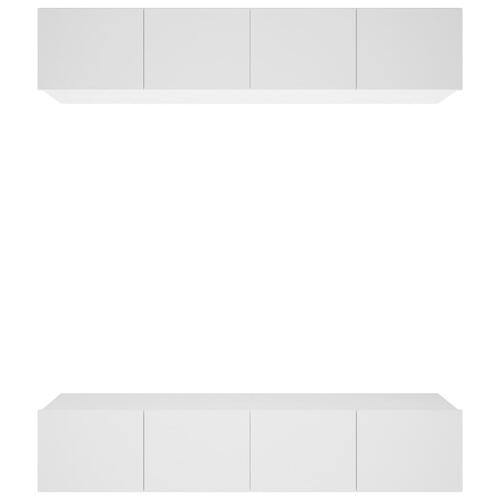 Tv-skabe 4 stk. 80x30x30 cm konstrueret træ hvid