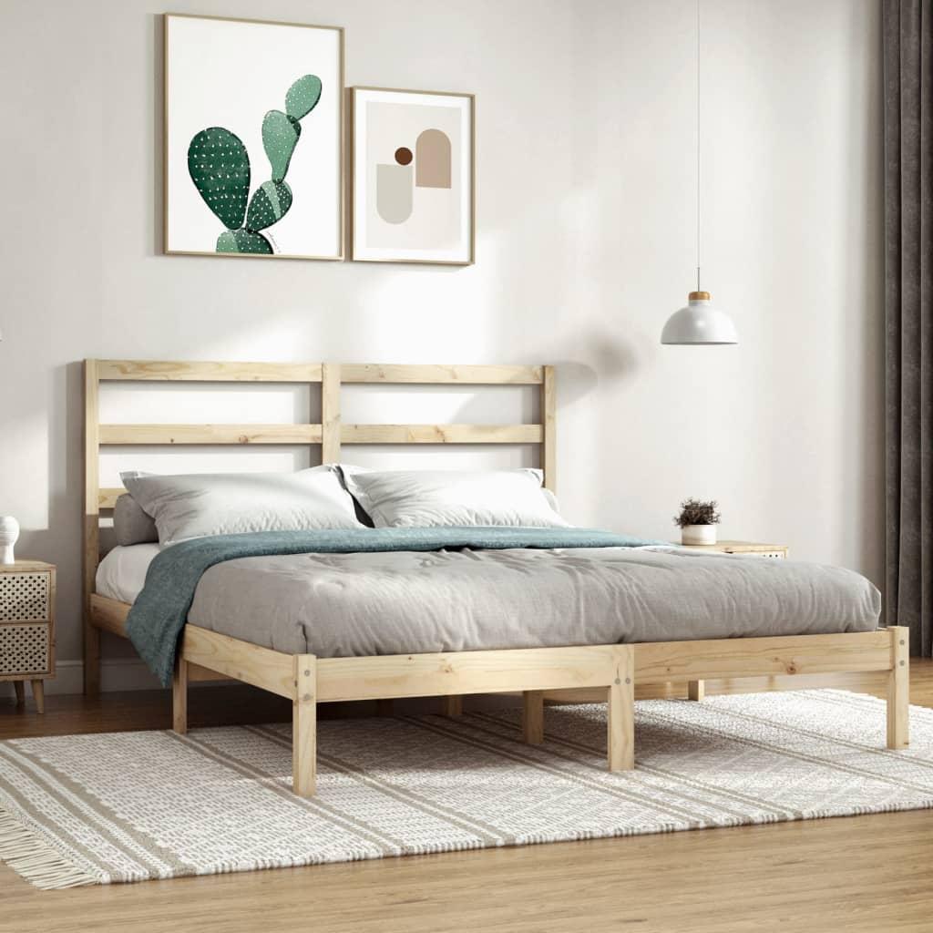 Sengeramme 160x200 cm massivt fyrretræ