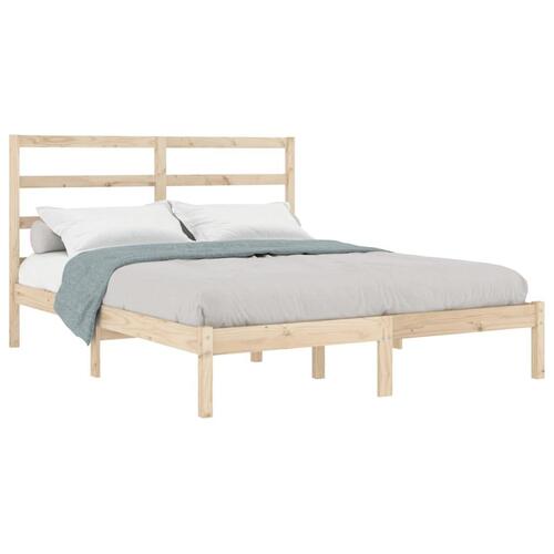 Sengeramme 160x200 cm massivt fyrretræ