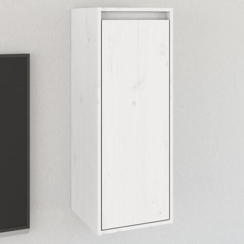 Vægskab 30x30x80 cm massivt fyrretræ hvid