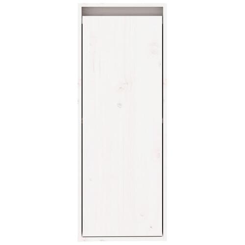 Vægskab 30x30x80 cm massivt fyrretræ hvid