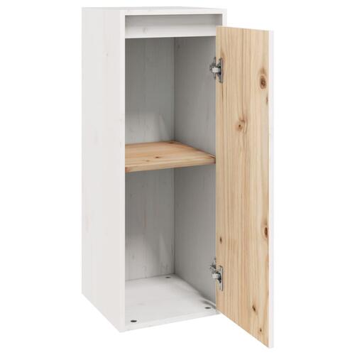 Vægskab 30x30x80 cm massivt fyrretræ hvid