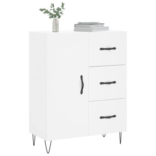 Skænk 69,5x34x90 cm konstrueret træ hvid