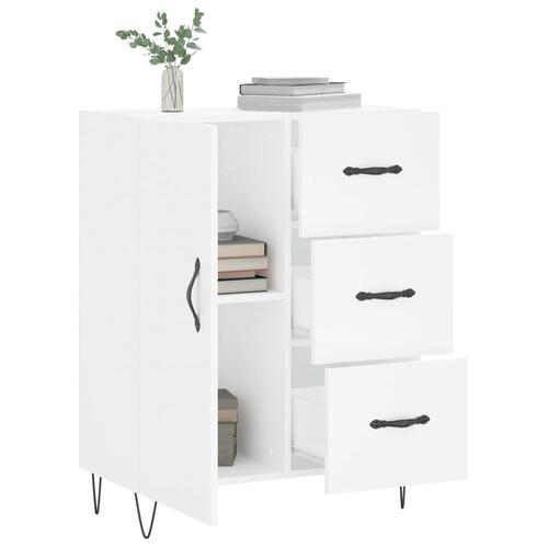 Skænk 69,5x34x90 cm konstrueret træ hvid