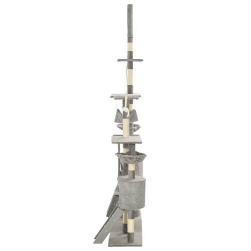 Kradsetræ til katte med sisal-kradsstolper 230-250 cm grå