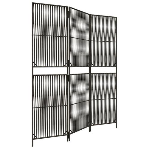 Rumdeler 3 paneler polyrattan grå